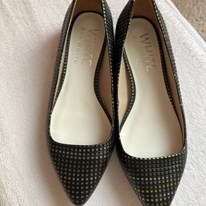 Ron White Metallic Embossed Leather Flats Size 6